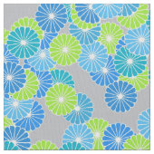 Blaues und Limones Grün des Stoff (Nahaufnahme)
