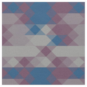blaues und mauvefarbenes geometrisches Muster Stoff