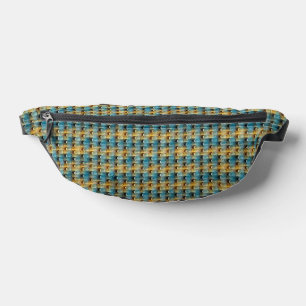 Blaues und Ocker abstraktes Musterdesign 1315 Bauchtasche
