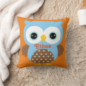 Blaues und orange kissen (Decke)