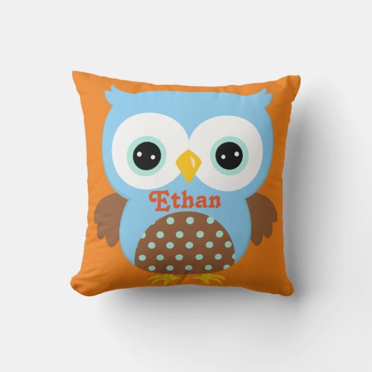 Blaues und orange kissen (Vorderseite)