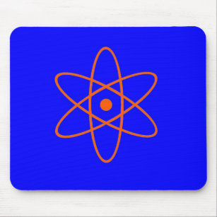 Blaues und orange nukleares Symbol Mousepad