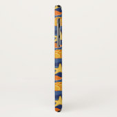 Blaues und orange Seashell-Muster Case-Mate iPhone Hülle (Hinten/Links)