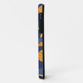 Blaues und orange Seashell-Muster Case-Mate iPhone Hülle (Hinten/Links)