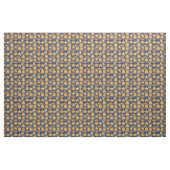 Blaues und orange Seashell-Muster Stoff (Yard (91,4 cm))