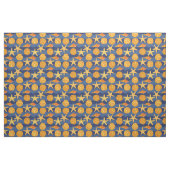Blaues und orange Seashell-Muster Stoff (Fat Quarter (45,7 x 55,9 cm))