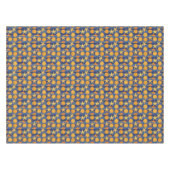 Blaues und orange Seashell-Muster Tischdecke (Vorderseite (Horizontal))