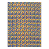 Blaues und orange Seashell-Muster Tischdecke (Vorderseite)
