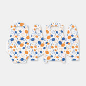 Blaues und orangefarbenes Lemon-Muster, spielerisc Geschenkschachtel (Ungefaltet)