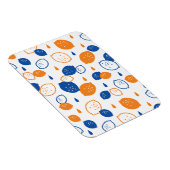 Blaues und orangefarbenes Lemon-Muster, spielerisc Magnet (Rechte Seite)