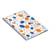 Blaues und orangefarbenes Lemon-Muster, spielerisc Notizblock (Rechte Seite)