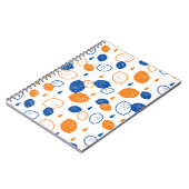 Blaues und orangefarbenes Lemon-Muster, spielerisc Notizblock (Linke Seite)