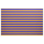 Blaues und orangefarbenes Muster Stoff (Fat Quarter (45,7 x 55,9 cm))