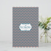 Blaues und orangefarbenes Seifenspulpapier (Stehend Vorderseite)