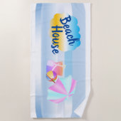 Blaues und rosa Badetuch (Vorderseite)