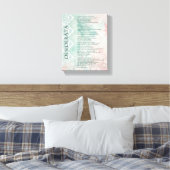 Blaues und rosa Blumenmuster mit Spitze Leinwanddruck (Insitu (Schlafzimmer))