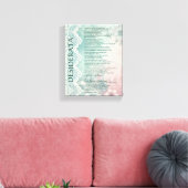Blaues und rosa Blumenmuster mit Spitze Leinwanddruck (Insitu (Wohnzimmer))