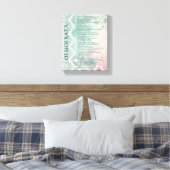 Blaues und rosa Blumenmuster mit Spitze Leinwanddruck (Insitu (Schlafzimmer))