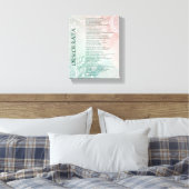 Blaues und rosa Blumenmuster mit Spitze Leinwanddruck (Insitu (Schlafzimmer))