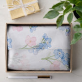 Blaues und rosa Blumenmuster Seidenpapier (Geschenk)