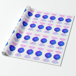 Blaues und rosa Bonbon-Verpackungspapier Geschenkpapier