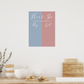 Blaues und rosa Geschlecht - Wahlzeichen Poster (Küche)