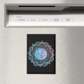 Blaues und rosa Mandala Magnet (In Situ (Geschirrspüler))