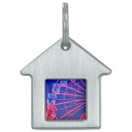 Blaues und rosa Riesenrad Tiermarke
