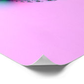 Blaues und rosa Spiralposter Poster (Ecke)