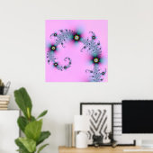 Blaues und rosa Spiralposter Poster (Heimbüro)