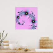 Blaues und rosa Spiralposter Poster (Küche)