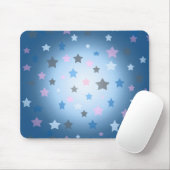 Blaues und rosa Sternchen-Vereinbarung mousepad (Mit Mouse)