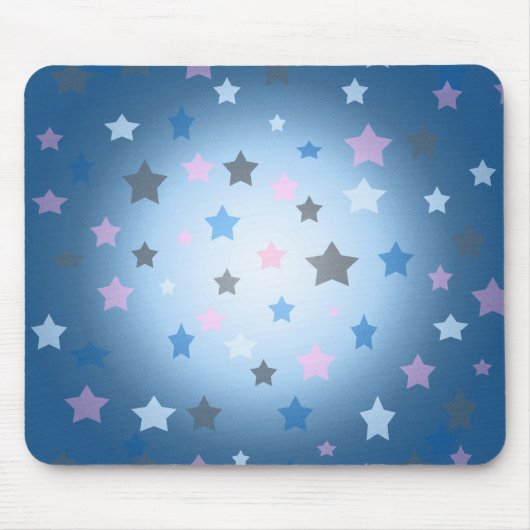 Blaues und rosa Sternchen-Vereinbarung mousepad (Vorne)