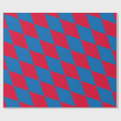 Blaues und rotes Bayernisches Muster für die Diama Geschenkpapier (Flach)