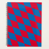 Blaues und rotes Bayernisches Muster für die Diama Planer (Vorderseite)