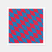 Blaues und rotes Bayernisches Muster für die Diama Serviette (Vorderseite)