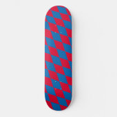 Blaues und rotes Bayernisches Muster für die Diama Skateboard (Vorderseite)