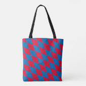 Blaues und rotes Bayernisches Muster für die Diama Tasche (Rückseite)
