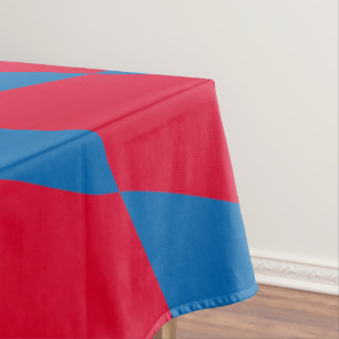 Blaues und rotes Bayernisches Muster für die Diama Tischdecke