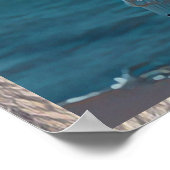 blaues und rotes Design für den besten Papa aller Poster (Ecke)