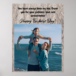 blaues und rotes Design für den besten Papa aller Poster