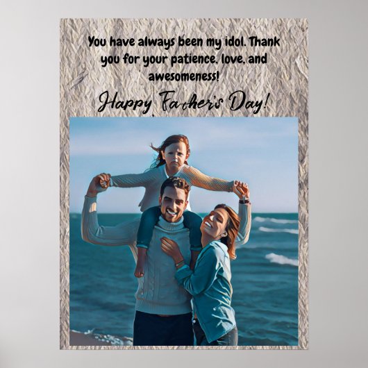 blaues und rotes Design für den besten Papa aller Poster (Vorne)