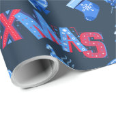 Blaues und rotes festes XMAS-Papier für die Verpac Geschenkpapier (Rolleneckpunkt)