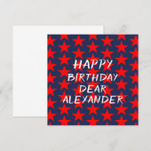 Blaues und Rotes Glück zum Geburtstag (Vorne/Hinten)