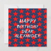 Blaues und Rotes Glück zum Geburtstag (Vorderseite)