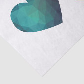 Blaues und rotes Herzpaar, modernes Design Seidenpapier (Ausschnitt)