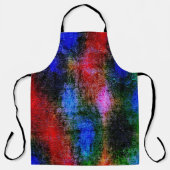 Blaues und rotes Material mit Ölfarbe Schürze (Vorderseite)
