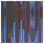 Blaues und rotes Orgelpfeifegewebe Stoff (Nahaufnahme)