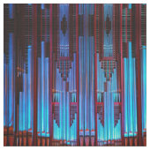 Blaues und rotes Orgelpfeifegewebe Stoff (Muster)