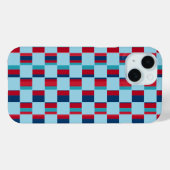 blaues und rotes Quadrat Case-Mate iPhone Hülle (Rückseite (Horizontal))